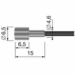 Cable Souple Cylindrique étagé Universel 2500mm