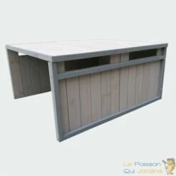LE POISSON QUI JARDINE.FR Cabane, Carport Ou Garage, Pour Robot Tondeuse. En Bois, Gris -France Tondeuse Soldes Boutique 10553254 4