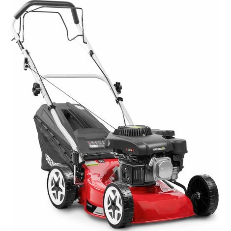 Tondeuse à Gazon à Essence, Moteur 4 Temps 132cc 4.5hp, Largeur De Coupe 41 Cm, Hauteur De Coupe 25-75mm Réglable 7 Positions, Panier 45L, Collecte 2 En 1 - Greencut GLM590X 4 Tondeuse à Gazon à Essence, Moteur 4 Temps 132cc 4.5hp, Largeur De Coupe 41 Cm, Hauteur De Coupe 25-75mm Réglable 7 Positions, Panier 45L, Collecte 2 En 1 - Greencut GLM590X – Image 2