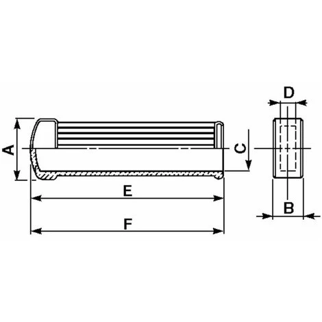 LEM SELECT Poignée Plate PVC 20X8 Mm Striée (Lot De 2) 4 LEM SELECT Poignée Plate PVC 20X8 Mm Striée (Lot De 2) – Image 2
