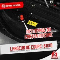 ELEM GARDEN TECHNIC Autoportée Rider 196cc - 61 Cm - ELEM GARDEN -France Tondeuse Soldes Boutique 18044554 4