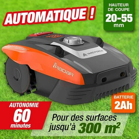 OUTIROR Robot De Tonte - Batterie 20 V - Surface 300M2 - Avec Câble De Guidage 3 OUTIROR Robot De Tonte - Batterie 20 V - Surface 300M2 - Avec Câble De Guidage