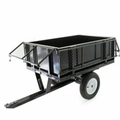 WILTEC Remorque Basculante 114x76x30cm Avec Grille Et Parois Amovibles Dispositif D'attelage Universel -France Tondeuse Soldes Boutique 1888150 3