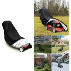 LITZEE Couverture De Tondeuse à Gazon, Imperméable Toile D'ombrage À Toute épreuve Protection UV Toile De Protection Résistant Aux Déchirures 48x18,5x13,5 Pouces -France Tondeuse Soldes Boutique 26464234 4