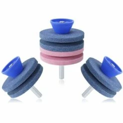 DEVENIRRICHE Broyeur 3 Pièces Pour Couteaux De Tondeuse à Gazon, Affûteur De Tondeuse à Gazon, Meule De Meule Pour Outils De Jardin / Couteaux De Tondeuse à Gazon