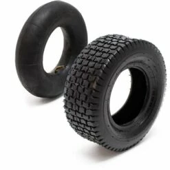 WILTEC Pneu Pour Tracteur à Pelouse 18x8.50-8 4pr Avec Chambre à Air Et Valve Coudée Tondeuse à Gazon