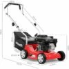 Tondeuse à Gazon à Essence 139cc 5cv 4 Temps Moteur OHV Traction Manuelle 390mm Lame Acier Double Tranchant 16" Hauteur De Coupe Réglable Et Panier D'une Capacité De 35L - Greencut GLM660X -France Tondeuse Soldes Boutique 2803531 1
