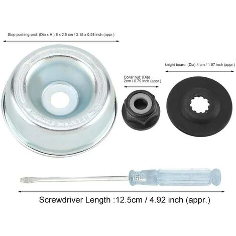 BARES Kit De Maintenance D'accessoires Pour Adaptateur Tondeuse à Gazon Pour Stihl Rondelle De Butée, Plaque De Support, écrou De Collier Tournevis De Maintenance Kit Fixation De L'adaptateur De Lame 5 BARES Kit De Maintenance D'accessoires Pour Adaptateur Tondeuse à Gazon Pour Stihl Rondelle De Butée, Plaque De Support, écrou De Collier Tournevis De Maintenance Kit Fixation De L'adaptateur De Lame – Image 3