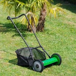 OXEO Tondeuse à Main Pelouse - Tondeuse à Main Gazon -5 Lames Solides - Largeur 40cm - Réglage Hauteur - Tondeuse Manuelle -France Tondeuse Soldes Boutique 28741582 5