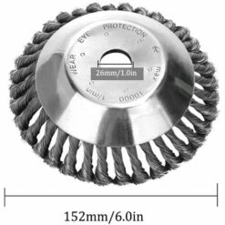HAPPYSHOPPING Tete De Coupe De Brosse De Tondeuse A Gazon, Dissolvant De Rouille De Fil, Tete D'herbe, Tete De Desherbage, Accessoires De Debroussailleuse De Tondeuse A Gazon, 6 Pouces -France Tondeuse Soldes Boutique 29843205 3