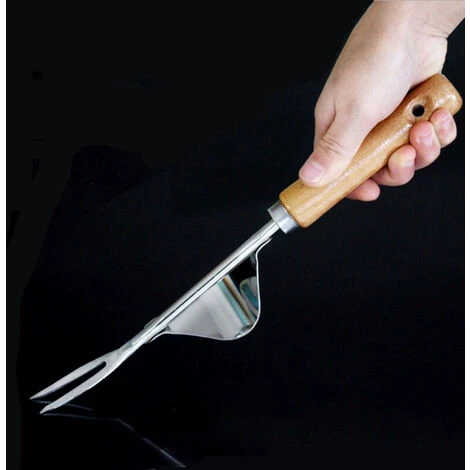 ASUPERMALL Manuel Bois Fourchette Sarclage En Acier Inoxydable Poignee Creuser Outil De Suppression De Transplantation Racine Outil 7 ASUPERMALL Manuel Bois Fourchette Sarclage En Acier Inoxydable Poignee Creuser Outil De Suppression De Transplantation Racine Outil – Image 5