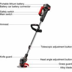 AUGIENB 48VF 3900Mah Coupe Bordure Sans Fil Rechargeable Tondeuse à Gazon De Jardin Avec 1 Batterie -France Tondeuse Soldes Boutique 29984957 3