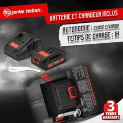 ELEM GARDEN TECHNIC Tondeuse Rechargeable 20V 33 Cm -ElemGardenTechnic 10 ELEM GARDEN TECHNIC Tondeuse Rechargeable 20V 33 Cm -ElemGardenTechnic -France Tondeuse Soldes Boutique 30385510 4