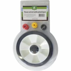 JR MOTOCULTURE Roue De Tondeuse Universelle 180 Mm Avec 4 Bagues De Réduction ROU0002 JR