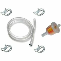 CYCLINGCOLORS Kit Essence Universel 5mm - 6mm : Durite + 4x Collier + Filtre Carburant Tondeuse Tracteur