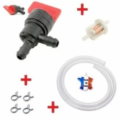 CYCLINGCOLORS Kit Essence BRIGGS ET STRATTON 494769 698181 96193gs : Robinet + Durite + Filtre + Collier Tondeuse Tracteur
