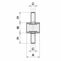 LEM SELECT Silent Bloc Universel Male X Male Ø20X20 M6X16 (Lot De 2) -France Tondeuse Soldes Boutique 31998010 2