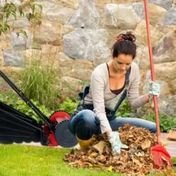 Relaxdays Tondeuse Manuelle Gazon, Avec Bac De Ramassage, Réglage Hauteur De Coupe, Largeur Découpe 29,5 Cm, Noir/rouge -France Tondeuse Soldes Boutique 32160021 5