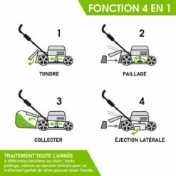 Tondeuse Thermique Tractée 53cm 224cc 2.800 Trs/min 7cv Moteur De Marque 4 Temps 60l Réglage Central 30-80mm, Capot En Tôle En Acier, 4 En 1 - 21224 POWER De Brast 10 Tondeuse Thermique Tractée 53cm 224cc 2.800 Trs/min 7cv Moteur De Marque 4 Temps 60l Réglage Central 30-80mm, Capot En Tôle En Acier, 4 En 1 - 21224 POWER De Brast -France Tondeuse Soldes Boutique 32162606 4