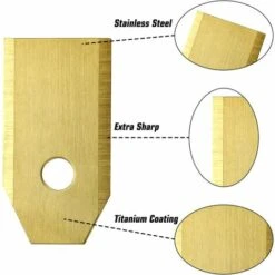 LITZEE Lot De 45 Lames En Titane Pour Tondeuse Robot Husqvarna Automower, Gardena, Yardforce (3 G - 0,75 Mm) + 45 Vis 10 LITZEE Lot De 45 Lames En Titane Pour Tondeuse Robot Husqvarna Automower, Gardena, Yardforce (3 G - 0,75 Mm) + 45 Vis -France Tondeuse Soldes Boutique 32530298 4