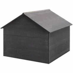 VidaXL Garage Pour Tondeuse à Gazon Gris 80x80x70 Cm WPC - Gris -France Tondeuse Soldes Boutique 33172780 4