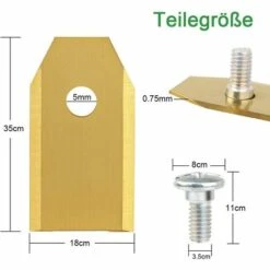 DONTODENT Lame De Tondeuse à Gazon, Lame De Rechange DIAOCARE Pour Tondeuse à Gazon Husqvarna, Husqvarna / Gardena / Yardforce / McCulloch Automower Lame De Couteau De Jardin En Alliage De Titane, Robuste, Avec Vis