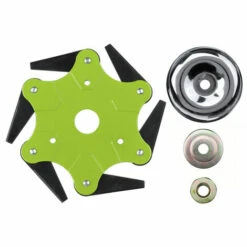 TIGA Tête De Tondeuse à Gazon 3/6 Lames En Acier Pour Ficelle D'herbe De Jardin + Couvercle De Plaque (vert, 6 Dents Avec Pièces) -France Tondeuse Soldes Boutique 35626584 3