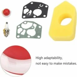 LangRay Filtre à Air Coton Set Pièces De Rechange Pour Tondeuse à Gazon 1 Filtre à Air 1 Bougie D'allumage 2 Entretoises 1 Ampoule D'amorçage Pour Kit D'entretien Briggs & Stratton 3.5hp Et 3,75hp -France Tondeuse Soldes Boutique 35675614 3