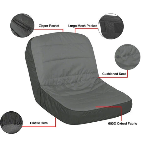 ASUPERMALL Housse De Siege De Tondeuse A Gazon Housse De Siege De Tracteur Heavy Duty Rembourre 600D Oxford Material Gris, Gris 7 ASUPERMALL Housse De Siege De Tondeuse A Gazon Housse De Siege De Tracteur Heavy Duty Rembourre 600D Oxford Material Gris, Gris – Image 5