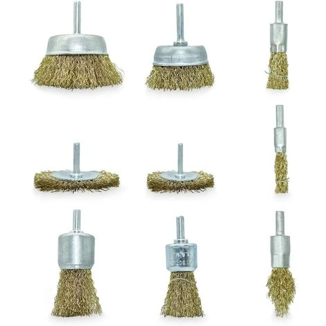 THSINDE Ensemble De Brosses Métalliques, Brosses De Roue Et De Coupe En Laiton Avec Tige, Brosses De Ponçage Pour Diverses Perceuses, Parfaites Pour éliminer La Rouille, La Corrosion, La Peinture Pour Les Outils électriques, De Jardin Et à Main (paquet De 9) 7 THSINDE Ensemble De Brosses Métalliques, Brosses De Roue Et De Coupe En Laiton Avec Tige, Brosses De Ponçage Pour Diverses Perceuses, Parfaites Pour éliminer La Rouille, La Corrosion, La Peinture Pour Les Outils électriques, De Jardin Et à Main (paquet De 9) – Image 5