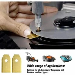 SUN FLOWERIT Lot De 45 Lames En Titane Pour Tondeuse Robot Husqvarna Automower, Gardena, Yardforce (3 G - 0,75 Mm) + 45 Vis 9 SUN FLOWERIT Lot De 45 Lames En Titane Pour Tondeuse Robot Husqvarna Automower, Gardena, Yardforce (3 G - 0,75 Mm) + 45 Vis -France Tondeuse Soldes Boutique 45086084 3