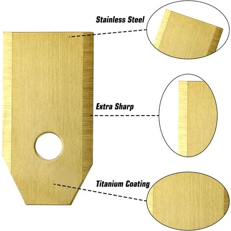 SUN FLOWERIT Lot De 45 Lames En Titane Pour Tondeuse Robot Husqvarna Automower, Gardena, Yardforce (3 G - 0,75 Mm) + 45 Vis 6 SUN FLOWERIT Lot De 45 Lames En Titane Pour Tondeuse Robot Husqvarna Automower, Gardena, Yardforce (3 G - 0,75 Mm) + 45 Vis – Image 4
