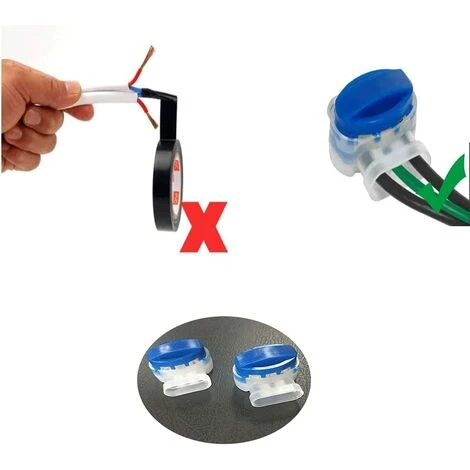 DENUOTOP 10 Pièces Connecteurs Câble, Borne Connecteur Cable, Connecteur Étanche, Connecteur Fil À Sertir À 3 Trous Connecteur De Tondeuse Rempli De Gel, Pour Les Tondeuses À Gazon Robotisées 6 DENUOTOP 10 Pièces Connecteurs Câble, Borne Connecteur Cable, Connecteur Étanche, Connecteur Fil À Sertir À 3 Trous Connecteur De Tondeuse Rempli De Gel, Pour Les Tondeuses À Gazon Robotisées – Image 4