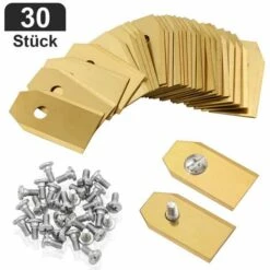 Hengda 30 Lames De Tondeuses-robots En Titane Pour Ardumower, Husqvarna Automower 0,75mm - Jaune