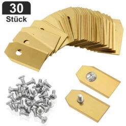 Hengda 30 Lames De Tondeuses-robots En Titane Pour Ardumower, Husqvarna Automower 0,75mm - Jaune