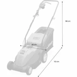 VOLTR – Tondeuse à Gazon électrique 1500W – Récupérateur D’herbe 50L. Diamètre De Coupe 36cm. Compacte Et Maniable - Gris -France Tondeuse Soldes Boutique 50740863 5