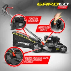 GARDEOPRO Tondeuse Thermique Tractée 161CC Avec Moteur Briggs And Stratton, Mulching Et éjection Latérale - Gardeo Pro -France Tondeuse Soldes Boutique 50921873 3