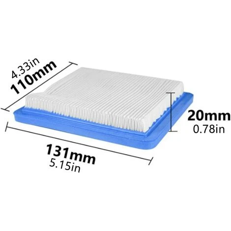 TINOR Filtre Air Pour Tondeuse Poussée Remplacement Gamme Accessoires Filtre Papier Ensemble Non Authentique Bleu Filtre Air Tracteur Pour Tondeuses à Gazon Et Tracteurs (2 Pièces) 4 TINOR Filtre Air Pour Tondeuse Poussée Remplacement Gamme Accessoires Filtre Papier Ensemble Non Authentique Bleu Filtre Air Tracteur Pour Tondeuses à Gazon Et Tracteurs (2 Pièces) – Image 2