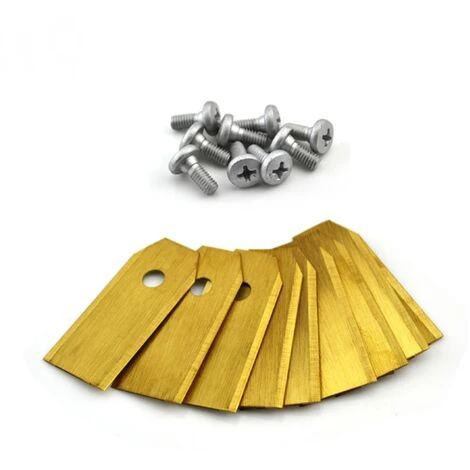ZHUOXUAN 30pcs Lame De Tondeuse à Gazon Avec 30pcs Vis Lame De Rechange En Titane Pour Tondeuse Husqvarna-43*18*0.75MM 3 ZHUOXUAN 30pcs Lame De Tondeuse à Gazon Avec 30pcs Vis Lame De Rechange En Titane Pour Tondeuse Husqvarna-43*18*0.75MM