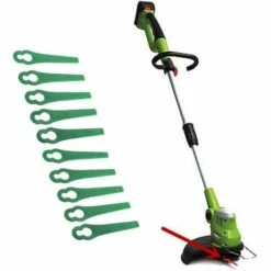 LITZEE 60 Pcs Green Plastic Edge Trimmer,Plastic Lawnmower Blades,Plastic Trimmer Blades,Lawn Mower Accessories -France Tondeuse Soldes Boutique 51552679 3