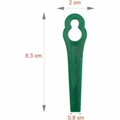 LITZEE 60 Pcs Green Plastic Edge Trimmer,Plastic Lawnmower Blades,Plastic Trimmer Blades,Lawn Mower Accessories -France Tondeuse Soldes Boutique 51552679 4