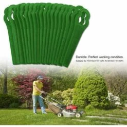 LITZEE 60 Pcs Green Plastic Edge Trimmer,Plastic Lawnmower Blades,Plastic Trimmer Blades,Lawn Mower Accessories -France Tondeuse Soldes Boutique 51552679 5