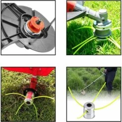 LITZEE 2PCS Tête De Débroussailleuse Aluminium Fils Tête Coupe-bordure Universelle Avec Tête Fil Nylon Pour Accessoires De Tondeuse à Gazon -France Tondeuse Soldes Boutique 51553783 5