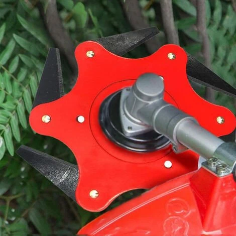 60mm 6 Dents Extérieur Lames De Coupe-herbe Tondeuse à Gazon Coupe-herbe Tête De Machine (Rouge),Fontainebleau 7 60mm 6 Dents Extérieur Lames De Coupe-herbe Tondeuse à Gazon Coupe-herbe Tête De Machine (Rouge),Fontainebleau – Image 5