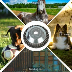 LIFCAUSAL Tête De Coupe Débroussailleuse Tête De Tondeuse à Gazon D'extérieur Tête De Rasoir En Fil D'acier Accessoires De Tête De Coupe Outil De Mangeur D'herbe Remplacement Extra Résistant Pour Meuleuses D'angle De Peinture Antirouille -France Tondeuse Soldes Boutique 52587632 5