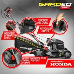 GARDEOPRO Tondeuse Thermique Tractée 167CC Avec Moteur Honda, Mulching Et éjection Latérale - Gardeo Pro -France Tondeuse Soldes Boutique 52963792 3