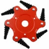 QERSTA Lame De Tondeuse à Gazon En Dents De Scie, Tête De Tonte à Six Lames, Accessoires De Désherbage Agricole 0,5 Lame Noire à Corps Rouge -France Tondeuse Soldes Boutique 53259516 1