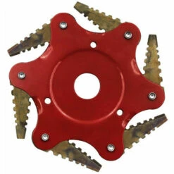 QERSTA Lame De Tondeuse à Gazon En Dents De Scie, Tête De Tonte à Six Lames, Accessoires De Désherbage Agricole 0,5 Lame Noire à Corps Rouge -France Tondeuse Soldes Boutique 53259516 4