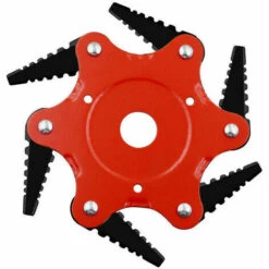 QERSTA Lame De Tondeuse à Gazon En Dents De Scie, Tête De Tonte à Six Lames, Accessoires De Désherbage Agricole 0,5 Lame Noire à Corps Rouge -France Tondeuse Soldes Boutique 53259516 5