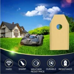MODOU Couteau Lame Titane 30pièces, Lame Robot Tondeuse à Gazon Avec Vis, Convient Aux Lames Tondeuse Robot De Différentes Marques Et Modèles, Pièces Et Accessoires Tondeuses à Gazon. -France Tondeuse Soldes Boutique 54333194 5